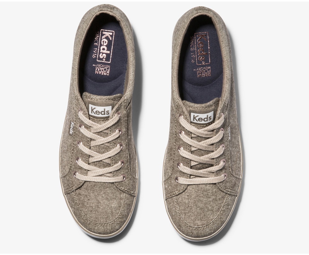 Zapatillas Keds Mujer Gris - Center Brushed Denim - 146-JXVFUH